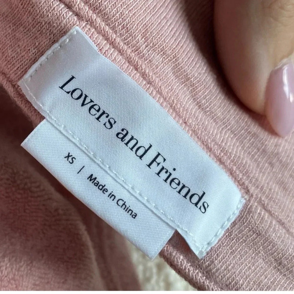 Lovers & Friends Tyler Mini Dress Candy Pink XS Revolve Mini Halter Preppy Terry - Picture 4 of 5